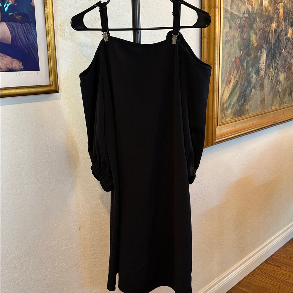 Tibi Elegant Black Off-Shoulder Dress